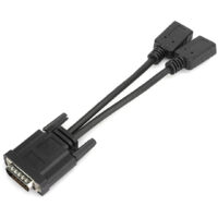 Commutateur/répartiteur de câble double affichage DMS 59 broches vers HDMI plaqué or pour ordinateurs portables PC D0508
