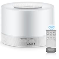 Humidificateur Ultrason - 1 Unité - Grain De Bois - Veilleuse Colorée - Aromathérapie Maison - 700 Ml