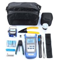 Kit d'outils pour fibres optiques : wattmètre optique, pince coupante pour fibres optiques, pince à dénuder pour fibres optiques, kit d'outils pour connexions à froid
