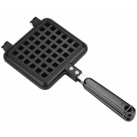 Gaufrier Fonte, Moule À Gaufres Base En Aluminium Fondu Cuisinière Belgique Gaufrier Ménage Cuisine Gaz Gaufre Anti-Adhésif Plat De Cuisson Presse À Moules Plaque de Cuisson Outil (1/5)