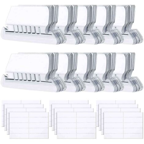 120 Sets Hanging Folder Tabs and Inserts Clear Plastic for Quick ...