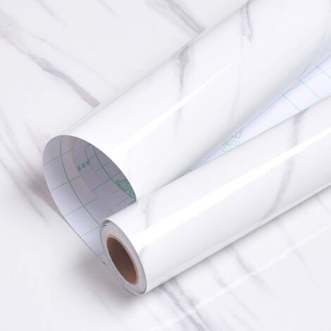 Rouleau Adhésif Plan De Travail Livelynine – 40cm X 5m – Gris Clair – Effet Béton – Lavable