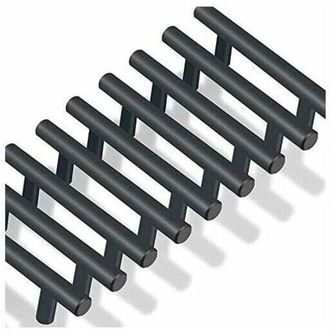 20pcs T Bar Bâton Cuisine Armoire Porte Poignées Placard Tiroir Chambre Meubles Tirer Noir Entraxe 64 mm - Noir (1/5)