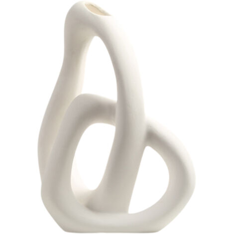 Les vases modernes en céramique blanche sont utilisés pour la décoration intérieure ces vases décoratifs esthétiques servent à accueillir des bouquets de fleurs et des herbes, optimisant ainsi la dé (1/5)