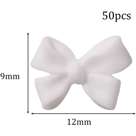 Lot de 200 mini nœuds en ruban de satin - 7 cm - Pour couture