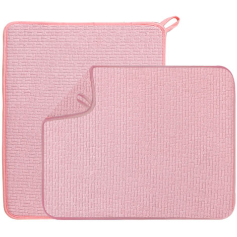 Tapis égouttoir à vaisselle en microfibre pour plan de travail, tapis égouttoir ultra absorbant, tapis de séchage pour vaisselle (1/5)