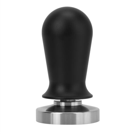 Outil de pression à café en acier inoxydable noir à base plate (54 mm) (base plate) (1/5)