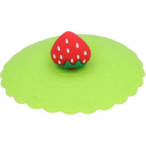 Couvercle en silicone anti-poussière et résistant à la chaleur pour tasses à boissons chaudes et froides, idéal pour la cuisine et la maison (Green). (1/5)