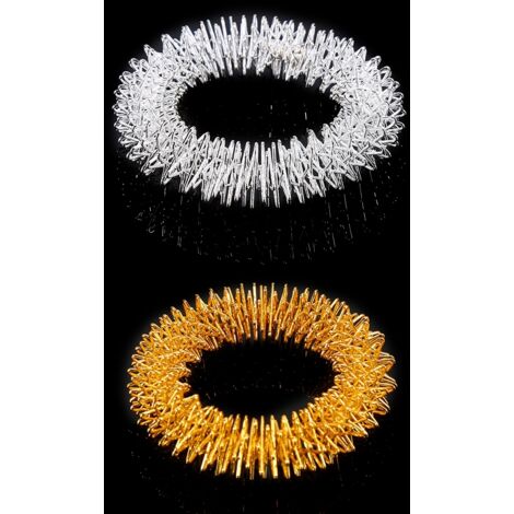 Bracelet d'acupuncture pour poignet, masseur et anneau de massage relaxant en acier inoxydable pour poignet et main (1/5)