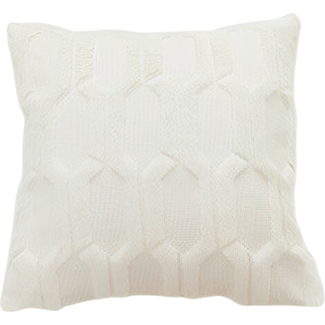 Housse de coussin d'hiver à motif géométrique, couleur unie, peluche 3D brodée numériquement, double usage. (1/5)