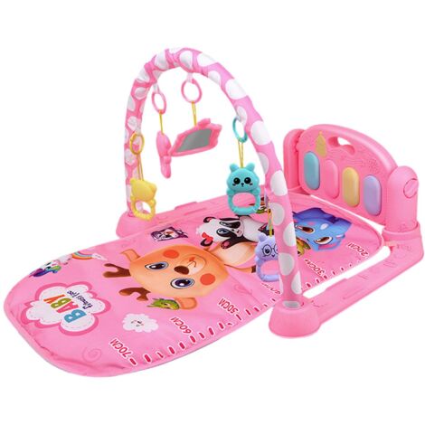 Tapis d'éveil pour bébé avec jouets suspendus, tapis de jeu musical et lumineux avec piano pour bébés et jeunes enfants (1/5)