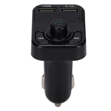 Émetteur FM Bluetooth 5.0 sans fil pour voiture, kit mains libres, radio MP3, adaptateur de charge avec double port USB pour carte mémoire et disque dur USB (1/5)