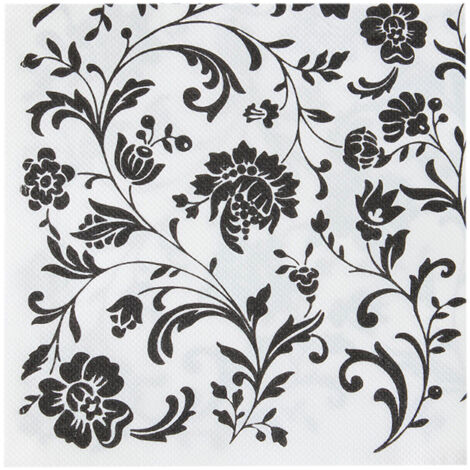 Serviettes en papier à motifs floraux, 60 pièces, jetables, idéales pour les goûters, les dîners d'été, les mariages, les anniversaires, les fêtes entre filles et la décoration de table. (1/5)