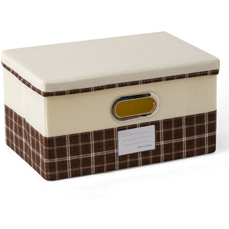 Boîte de rangement pliable et lavable avec couvercle, pour la maison, la chambre ou le placard. (1/5)