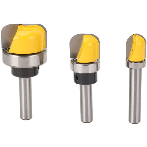 Lot de 3 fraises à défoncer à queue ronde de 8 mm pour la découpe de bols et de plateaux dans le bois (1/5)