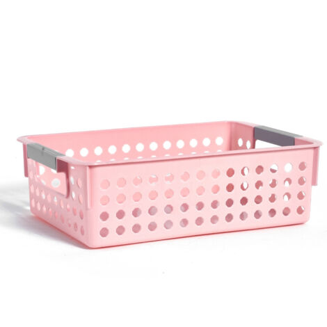 Plateaux roses pour la distribution en classe, plateaux à papier pour la classe, paniers à livres de bibliothèque, tiroirs, bureau (1/5)
