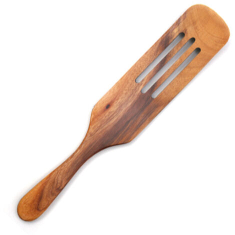 Spatule à long manche en bois d'acacia, ensemble de cinq pièces en teck pour la cuisine : spatule à sauce, spatule à salade, spatule en bois. (1/5)
