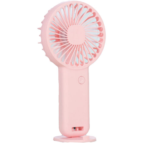 Mini ventilateur portable, puissant et compact, au design adorable. Ce petit ventilateur de bureau personnel possède 3 vitesses et une base amovible. Léger et rechargeable par USB, il est idéal pour l (1/5)