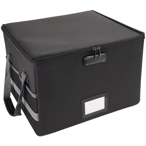 Boîte de rangement ignifugée, antistatique, pliable et ignifugée avec poignée, idéale pour la maison ou le bureau. (1/5)