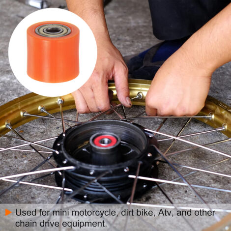 Tendeur De Chaîne Réglable Pour Moto, Quad, Dirt Bike - Galet Guide En Fer Et ABS - 10