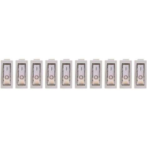 Lot de 10 interrupteurs à bascule unipolaires à trois broches (ON/OFF) avec témoin lumineux, pour bateaux, 250 V CA 15 A ou 125 V CA 20 A. (1/5)