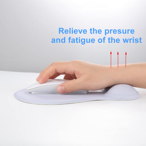 Tapis De Souris Avec Repose-poignet Ergonomique MEATANTY - Mousse Mémoire, Antidérapant, Pour Bureau Et Gaming
