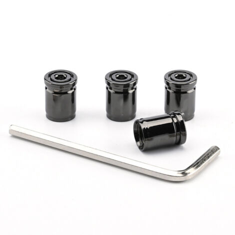 Valve de pneu de voiture antivol en alliage de zinc, couvercle de valve étanche à la poussière et à l'eau. (1/5)