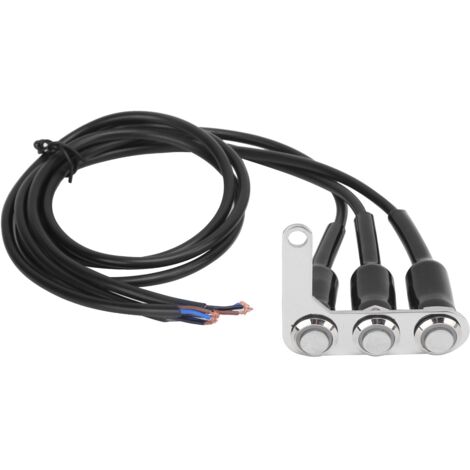 Interrupteur de guidon de moto, bouton marche/arrêt LED étanche IP65 pour phare, klaxon et clignotants (1/5)