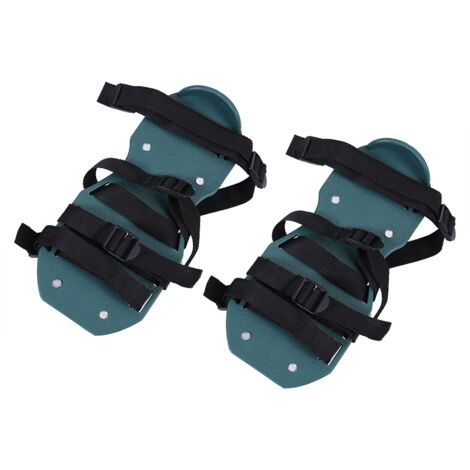 1 paire de sandales aérateur de pelouse, chaussures à pointes pour aérer le sol, outil de jardinage (4 sangles) (1/5)