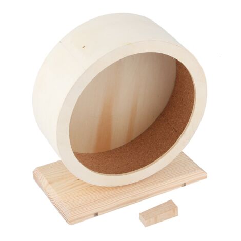 Maison en bois pour petits animaux de compagnie Hamster, roue amusante, nid de repos et de jeu, jouet d'exercice(s)