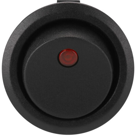 Interrupteur unipolaire unidirectionnel rond 12 V pour applications électriques automobiles, convenant à l'éclairage automobile, de camion, de tableau de bord et marin. (1/5)