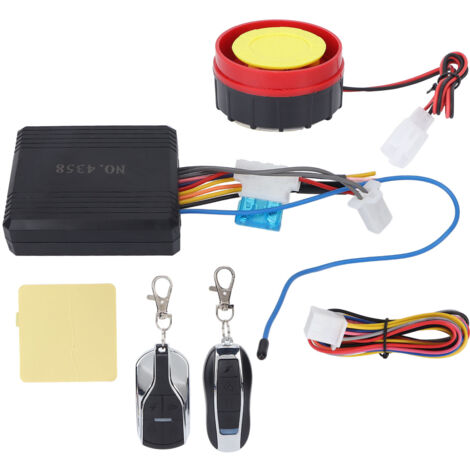 Kit d'alarme antivol pour moto, télécommande unidirectionnelle, étanche, universel 12 V (1/5)