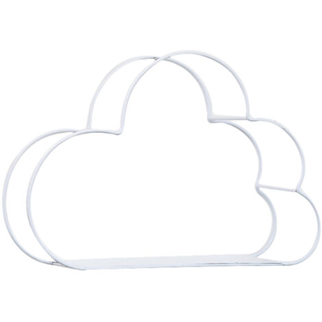 Étagère de rangement en fer forgé en forme de nuage, support suspendu décoratif pour pots de fleurs, boîte de rangement, présentoir à livres mural (1/5)