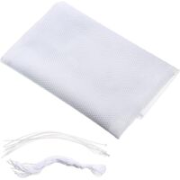 Mètre Filet de Protection pour Bébé et Enfant, Filet de Sécurité pour Balcon et Escalier, Solide et robuste, 77cm(hauteur) 200cm(longueur) (blanc)