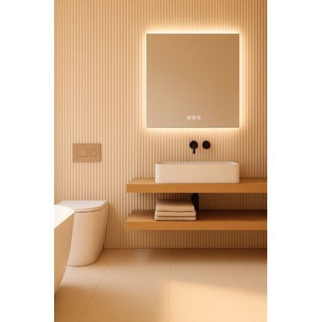 Espejo De Baño Calma Connect 100X80, APP, Antivaho y Bluetooth