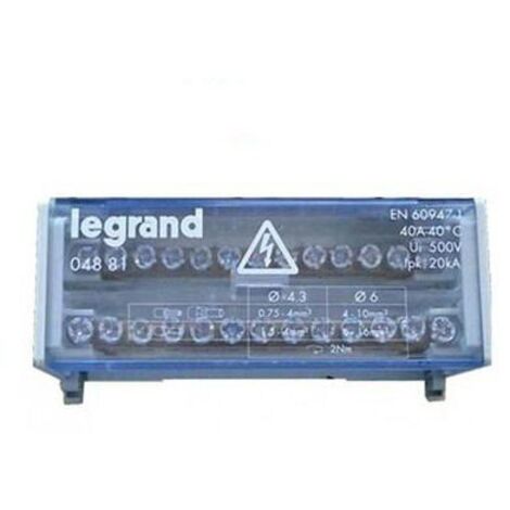 Legrand 004881 Distributore modulare Lexic 2P 40A 13 connessioni 6mod.