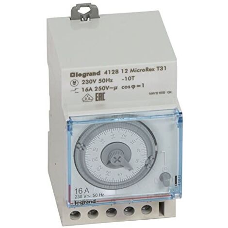 Legrand 412812 timer analogico per guida DIN 4000 W