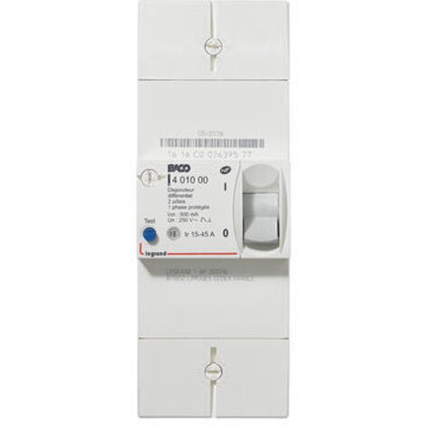 Legrand 401000 Interruttore automatico EDF Différentiel 500 ma Istantaneo 2P 45A