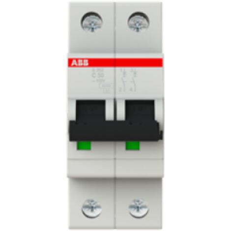 Interruttore automatico s202 c50 6ka 2p abb s551045