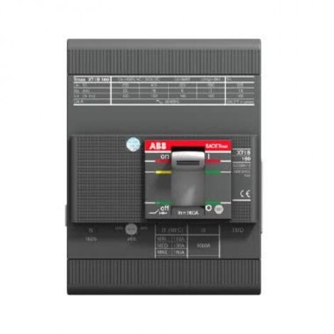 INTERRUTTORE TMAX XT1B 160 FISSO TETRAPOLARE CON TERMINALI ANTERIORI E SGANCIATORI TERMOMAGNETICI TMD R 32-450 A - ABB XT1B32TMD4