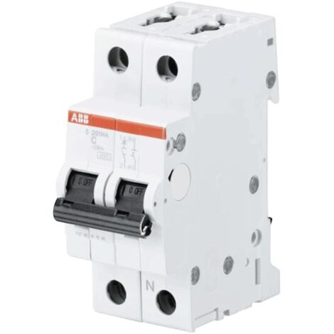 Interruttore magnetotermico ABB 1P+N 20A 6KA C S201NA 2M S531788