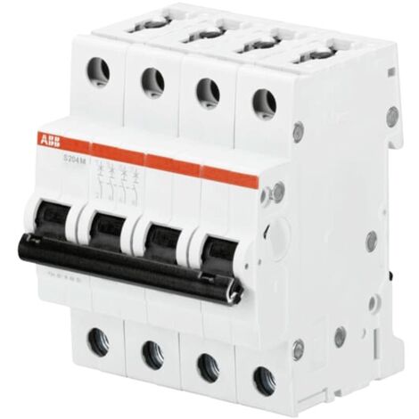Interruttore magnetotermico Abb S204M 4P 32A 10kA curva C 4M S550789