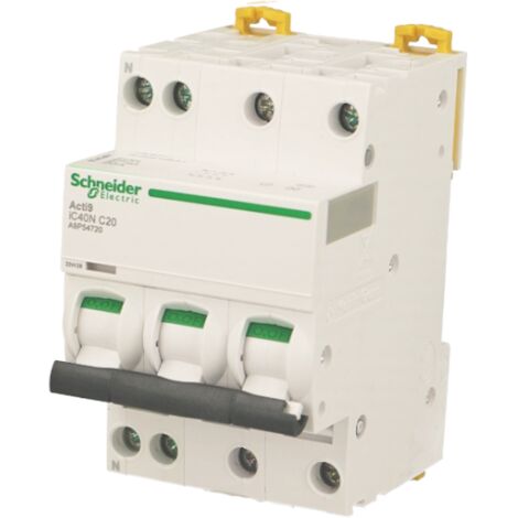Interruttore magnetotermico iC40N 3P+N C 10A 6000A - A9P54710