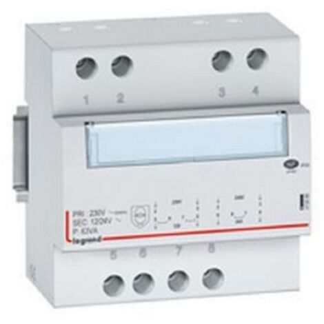 Legrand 413098 Trasformatore di sicurezza - 230 V / 12 o 24 V - 63 VA
