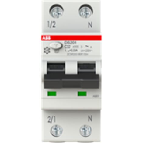 ABB DS201 C32 Interruttore di corrente residua, 32 Amp Corrente (2CSR255180R1324)