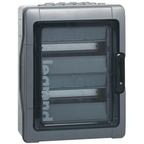 Legrand 001922 - Quadro elettrico Plexo Stagno 2x12 Moduli con testate forate. diretto - IP65 - IK09 - grigio