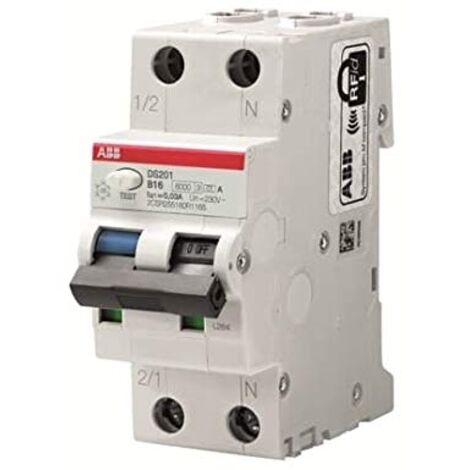 Magnetotermico differenziale Abb 10A 1P+N 30MA A 6KA 2M DS201C10A30