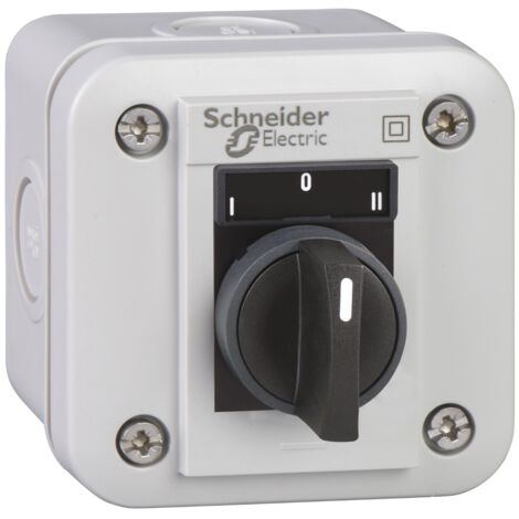 control station XAL-E - selector switch 3 position - I-O-II - white - 2 NO - XALE1333