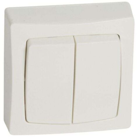 Double va-et-vient Appareillage saillie complet - blanc - LEGRAND