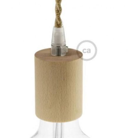 Creative-cables italia kit portalampada e27 legno naturale kbl0110